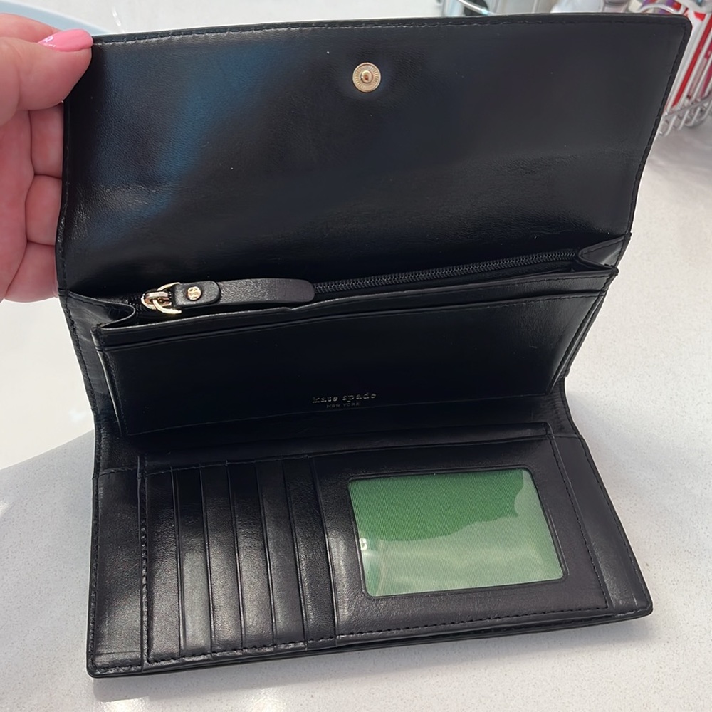 Kate Spade long wallet. Black. - Picture 5 of 10